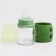 A bottle in a silicone case, glass, classic throat, +0 months, 60ml., Mix color for a boy