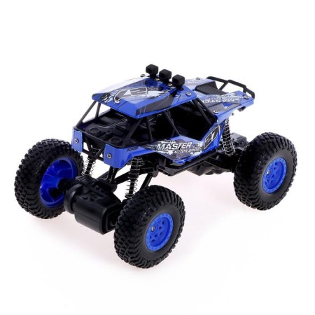 Radio -controlled jeep "Cross", works from batteries, blue color-2