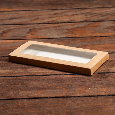 Gift box for tiles of chocolate, craft, 18 x 9 x 1.4 cm-1