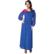 Female dress, size 42, blue, pink color