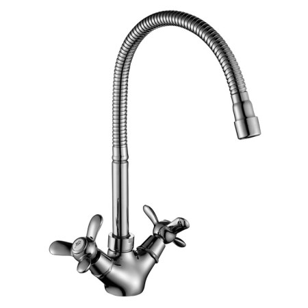 Rossinka Q02-75 kitchen mixer, two-handed, with flexible surge, chromium color