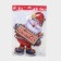 Decorative decoration (suspension) "Grandfather Frost on skates" 33.5x24.5 cm