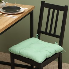 Siddle on a chair with ties of the shares of the col. Green 40x40 cm, 100% p/e, Gabardin 153 g/m2