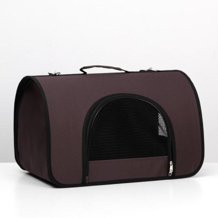 Bag - Animal carrying, 2 entrances, 46 x 28.5 x 30 cm, brown