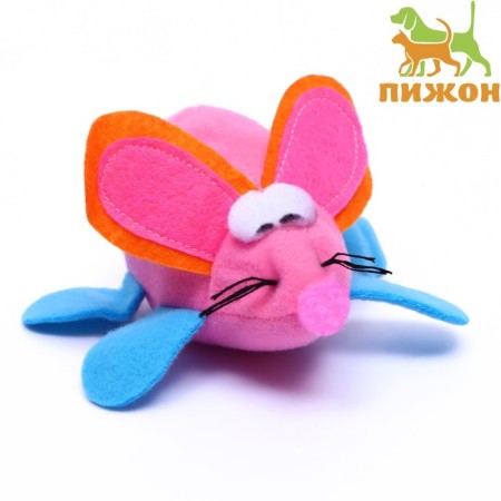 Mouse soft vibrating, 12 cm, mix of flowers