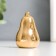 Souvenir ceramics "pear" gold 3.4x3.4x5.5 cm