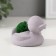 Kashpo concrete "duck" 6x8x5.5 cm gray with moss (moss green stabilized)