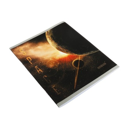 Notebook 48 sheets in a cage, Space, cover coated cardboard, twin-fluid, block 60g/m2, mix-7