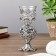 Climber Plastic, glass for 1 candle "openwork ball" glass on the leg silver 15x6x6 cm