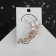 Earring "Kaff" The flower is elegant, the color is white in gold