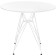 Dining table Table MDF/Metal, white 90x90x76 cm