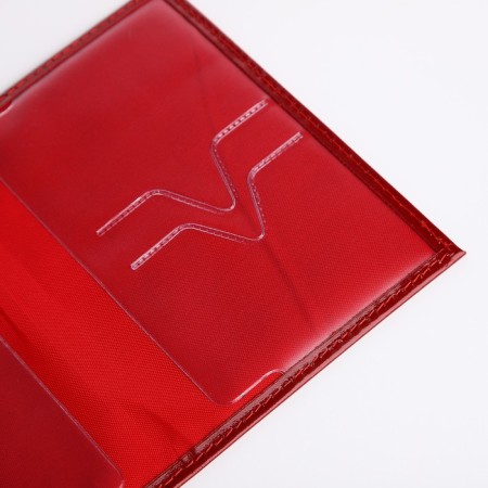 Textura passport cover, red color-5