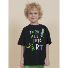 Футболка для мальчиков, рост 92 см, цвет чёрный
