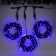 Garland "Clip-Light" 3 threads of 20 m, IP44, UMS, dark thread, 399 LED, glow blue, 8 modes, 24 V