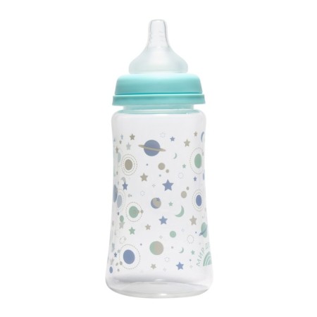 A bottle for feeding with a wide throat and silicone nipple milk, 360 ml, 0+-1