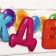 Girland on grosswashes with decorations of 5 pcs. "Happy Birthday!", Multi -colored, length 223 cm