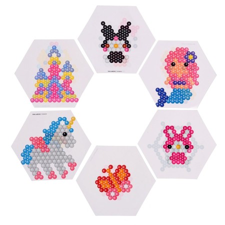Aquamosaic "Make a keychain", for a girl, 2 basics, 24 stencils, 2400 balls-17
