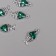 Decor for creativity Metal "Skeleton Pisces" silver, green 1.9x0.9x0.5 cm