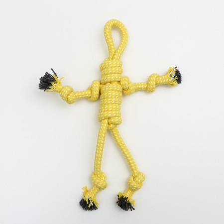 Cable toy "man", up to 30 cm, 65 g, yellow/white-1