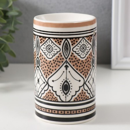 Aroma lamp ceramics "Patterns" 7.2x7.2x11.6 cm