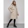Coat insulated winter female, size 42, beige color