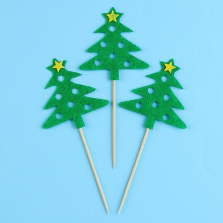 Skewers of felt "Christmas tree", set of 3 pcs.-1