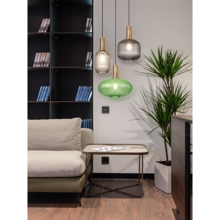 Suspended lamp Freya Fr8012PL-01AM Zelma, 200x200x1310 mm, E27, 1x40W, brass color-1