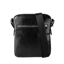 Male bag, lightning department, 1 external pocket, adjustable belt, black color
