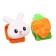 Developing bracelet-grave for the baby "Bunny", (set 2pcs)