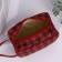 Cosmetic bag with lightning, black/red color