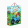 Gift package 3D "Happy Birthday!" 40x31x11.5 cm, blue tractor