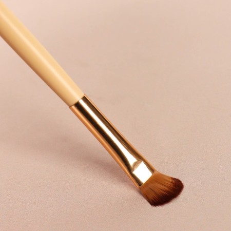 A set of makeup brushes "Ornament", 7 objects, a cover on a button, black/beige color-5