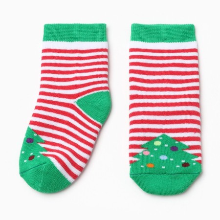 Terry socks for children, green color, rr 18-20