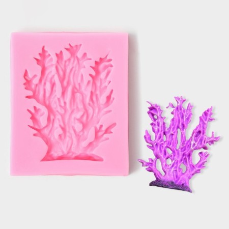 Mold "Coral", silicone, 7 × 5.5 × 1 cm, color mix