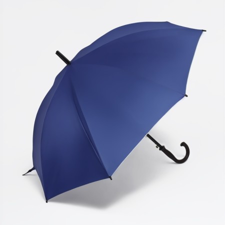 Umbrella - semi -automatic cane, "plain", 8 knitting needles, r = 52 cm, blue color-9