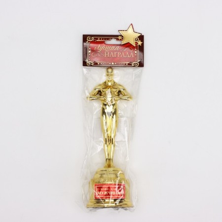Men's reward figure “About God, what a man”, Oscar, plastic, 18.5 x 6.3 cm.-4
