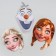 A set of carnival masks "Elsa, Anna, Olaf", 3 pieces, cold heart