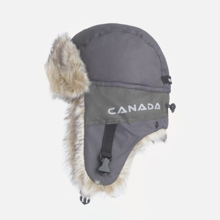 Hat -prystvo "Canada" Fabric - Okslan, lining - Polar Fleece 180 gr/m2, graphite, p. 58-60-1