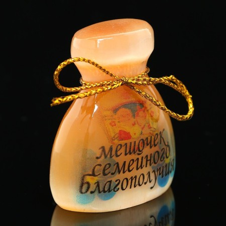 Souvenir "Bag of family well -being", large, selenite-1
