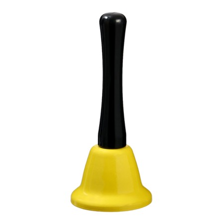 Metal bell, desktop call "Funk", 12.5 x 5 cm, yellow