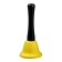 Metal bell, desktop call "Funk", 12.5 x 5 cm, yellow
