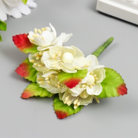 Flowers for decorating "Qinia" 1 bouquet = 6 colors 9 cm cream-2