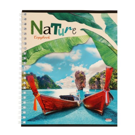 A notebook of 60 sheets in a cage on the crest "Bright landscapes", cover coated cardboard, OFSET block-1