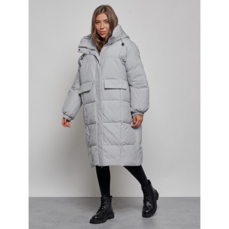 Coat insulated winter female, size 50, color gray-2
