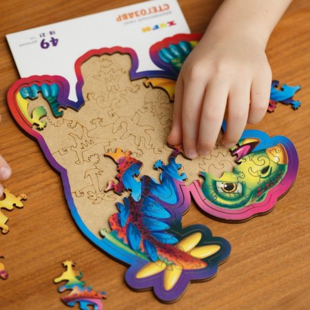 Wooden puzzle "Dino. Stegosavr "-8