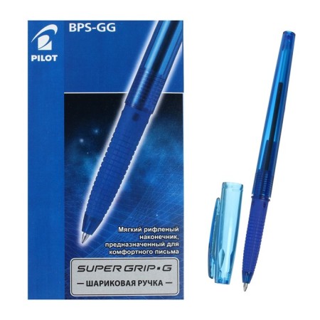 Ballpoint handle Pilot Super Grip G, Node 1.0mm, rubber emphasis, blue rod, BPS-GG-M (L)
