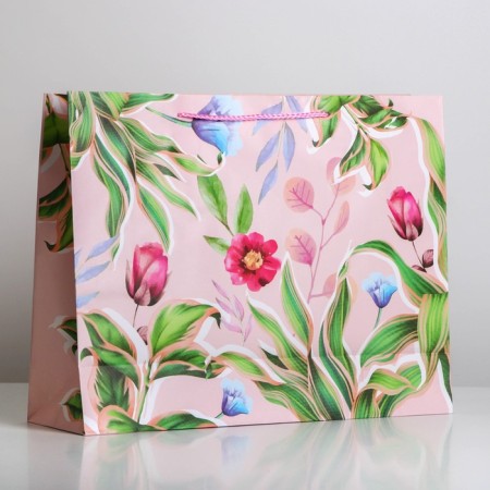 Package Gift Laminated Horizontal, packaging, "Happy holiday", l 31 x 40 x 11.5 cm-3