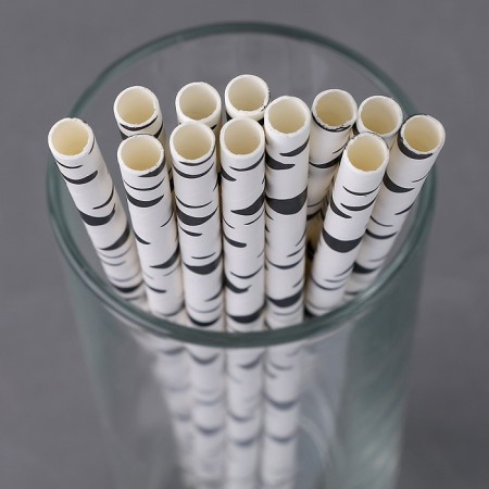 Pipe for the cocktail "Zebra", a set of 12 pcs.-2