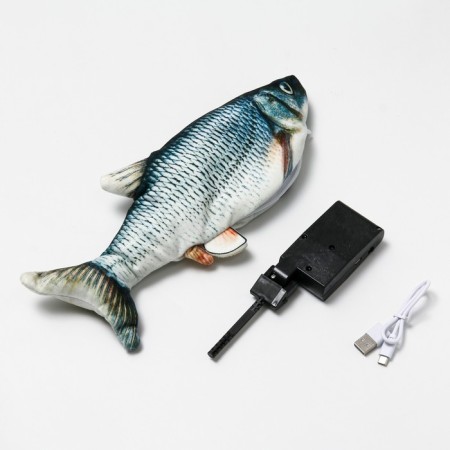 A toy for cats "Summer" with a moving tail and with a USB shipping, 28 cm-1