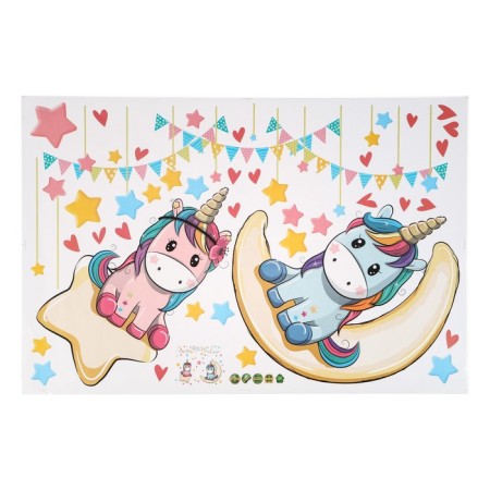Interior plastic sticker "Unicorns per month/asterisk" 60x90 cm-1